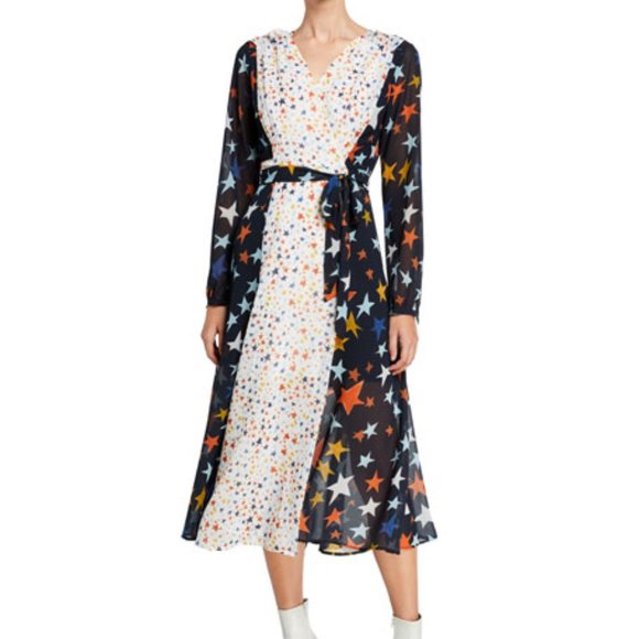 Anthropologie Dresses & Skirts - Hutch Anthro Audra Wrap Midi Medium Stars Dress